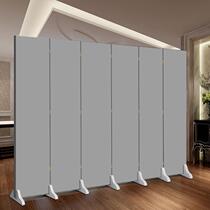 Color black screen partition wall simple hotel white office pure solid color fully foldable mobile decoration blocking folding screen
