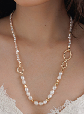 亮熙珠语系列一款多戴巴洛克珍珠项链手链组合设计感轻奢长项链