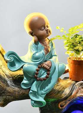 新品禅意流水喷泉水景摆件落地客厅室内花园餐厅玄关创意家居装饰