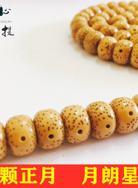 海南原生态十年陈籽手串收藏级星月菩提子108颗正月老料 手链男女