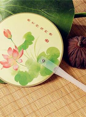 好货夏季结缘扇南无阿弥陀佛六字名号环保PVC莲花小扇子凉扇子结
