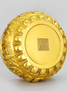 极速纯铜八福聚宝盆摆件中式家居客厅创意装饰品铜缸店铺玄关开业