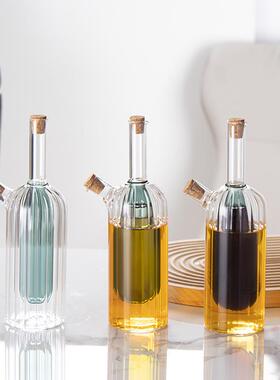 创意双油高款大层餐厅家用厨房油瓶酱醋05瓶壶耐热玻璃调味瓶