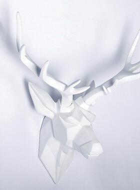 机新款械何动物防尘防潮鹿头壁挂树脂装饰北欧店会1-鹿头挂所几k