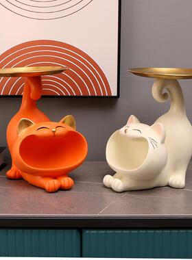 创意轻招财猫收奢摆件桌面纳客厅电视柜关玄装饰钥匙63521171收纳