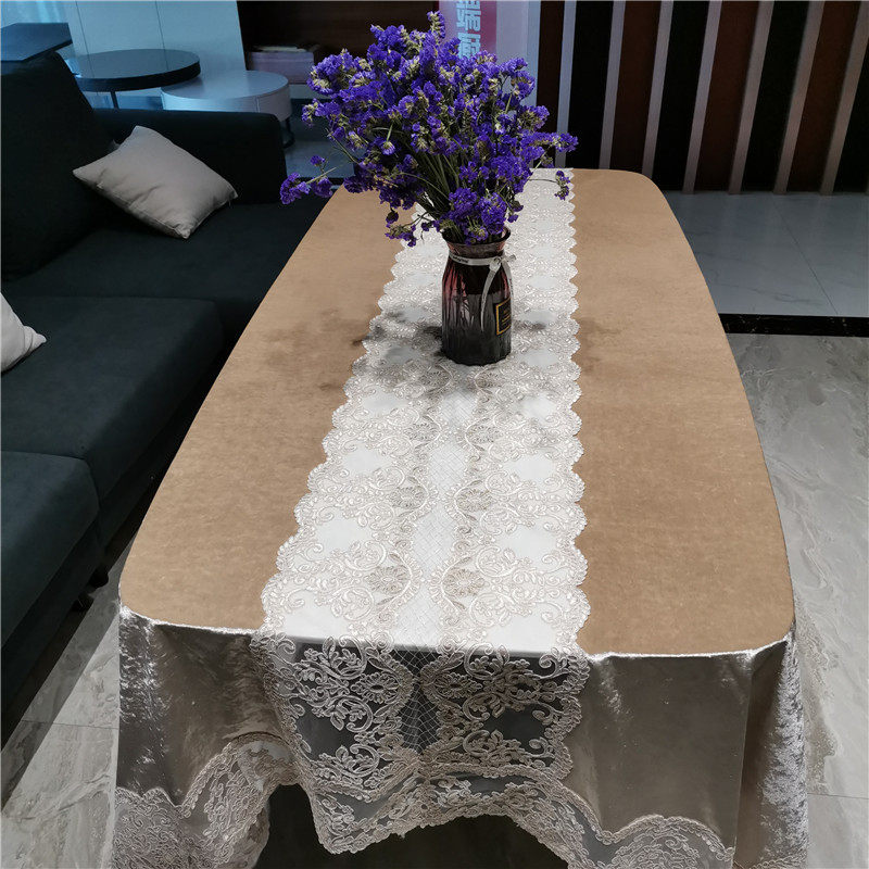 定做桌布台布桌旗圆桌茶几餐桌电视机防尘盖巾欧式U蕾丝奢华防尘,淘宝优惠券,粉丝福利购,淘宝优惠卷