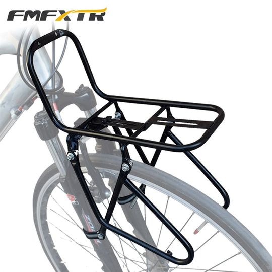 Mountain bike front rack, front fork rack, steel, suitable for all V brakes, Q disc brakes, aluminum alloy support frame