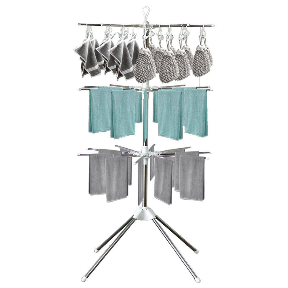 晾衣架旋转儿童衣架婴儿三层晒衣架折叠小型落地可拆卸移动式,淘宝优惠券,粉丝福利购,淘宝优惠卷