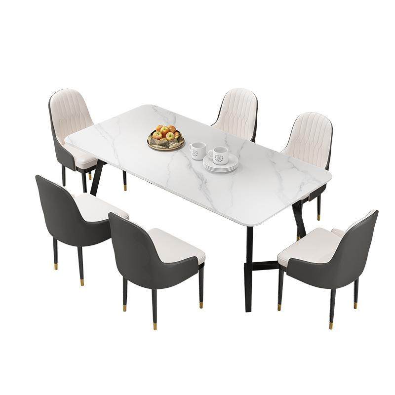 北欧家用岩板餐桌轻奢风高端大小户型大理石现代简约吃饭桌椅组合,淘宝优惠券,粉丝福利购,淘宝优惠卷