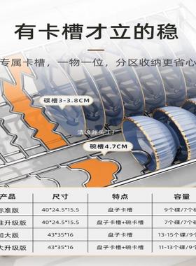 碗架碗盘沥水架厨房家用碗碟收纳架304不锈钢放碗筷多功能置物架