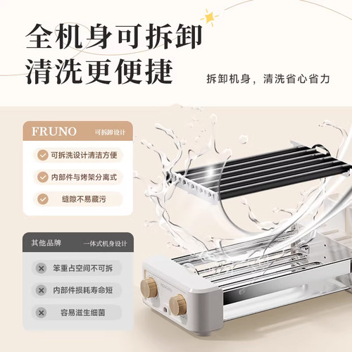 FRUNO烤肠机家用小型迷你宿舍全自动热狗机多功能烤香肠网红神器 - 图0