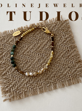 「蔓青」复古民族风森系手链小众串珠叠戴百搭手串