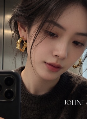 「简叙」肌理不规则耳圈小众气质高级感显脸小耳环女