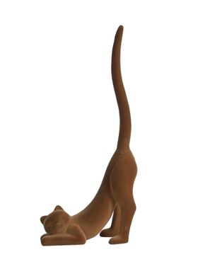 网红潮玩电镀银色翘尾巴猫摆件现代简约客厅电视柜儿童房软装饰品