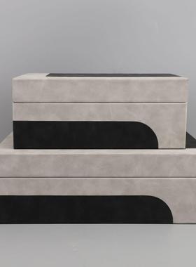 纳北欧创意收盒样板桌房卧006室客厅餐厅房面玄关书软家居装饰品