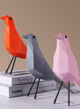 北欧风ins个性小鸟创意摆件客厅摆设办公室家居树脂工艺装饰品