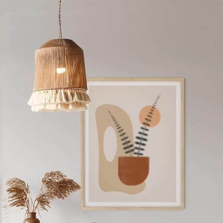 波西米亚复古麻绳流苏床头吊灯创意卧室床头柜餐厅灯吧台阳台灯具,淘宝优惠券,粉丝福利购,淘宝优惠卷