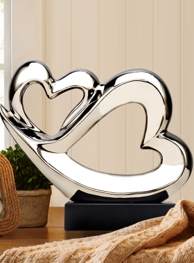 天长地久 创意现代陶瓷工艺品 欧式酒柜电视柜装饰品摆设