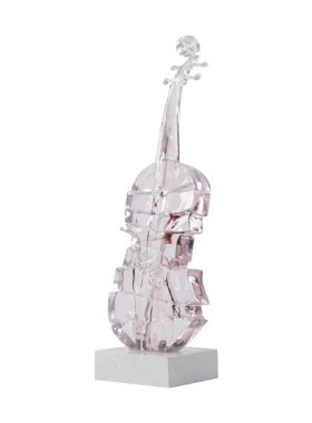 小提琴雕塑落地艺术品酒店会所音乐餐吧样板房现代装饰品