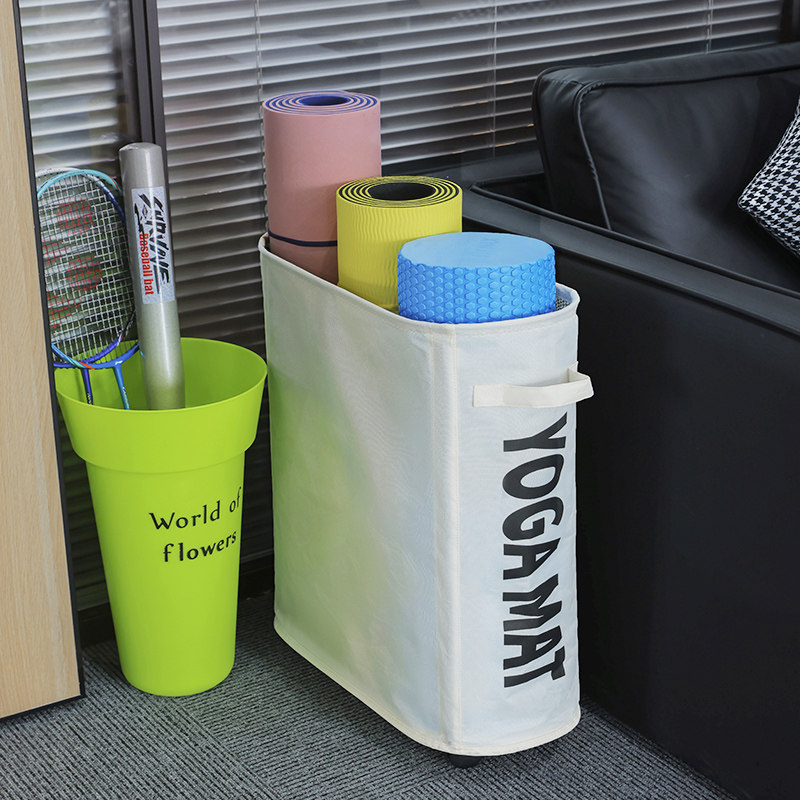 瑜伽垫专用收纳筐夹缝置物架家用折叠布艺健身房运动器材整理篮,淘宝优惠券,粉丝福利购,淘宝优惠卷