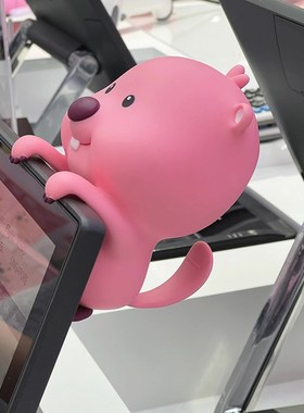 loopy海狸露j比挂件电脑趴趴摆件办公桌面电脑显示器屏幕装饰礼物