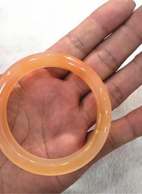 手镯玉髓玛瑙天然色女玉镯条少女冰款叮当闺蜜透仿汉服飘花冰种圆