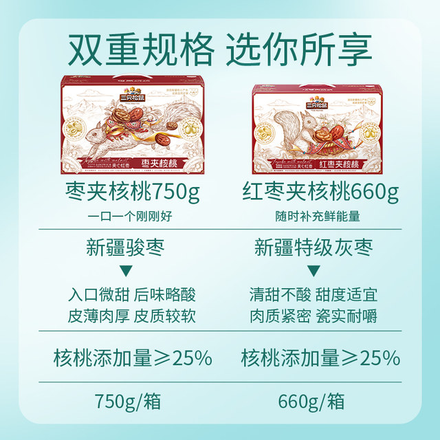 Three Squirrels Daily Dates and Walnuts Gift Box