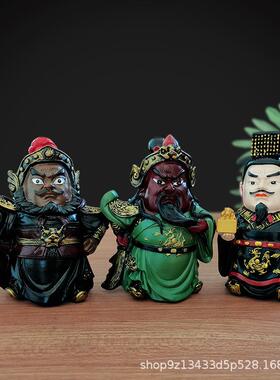 新款直销刘关张三结义关公办公室中国风三国演义英雄历史人物旅游