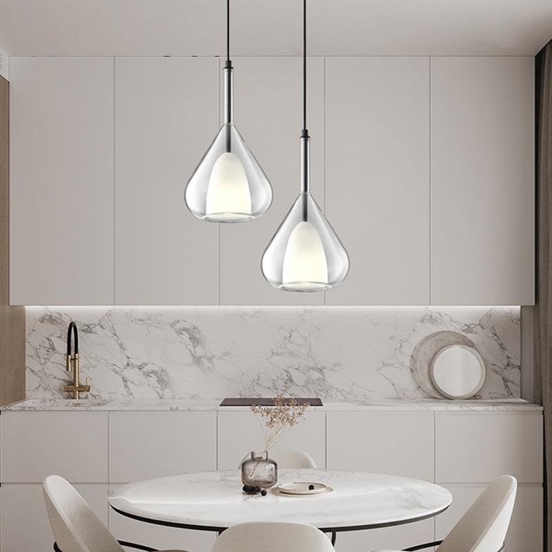 北欧床头吊灯卧室简约极简创意餐厅吧台2025新款法式设计师小吊灯 - 图2