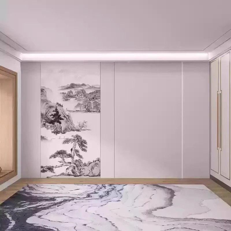 新款宋氏美学墙纸客厅电视背景墙山水画壁纸客厅茶室3D壁画墙布,淘宝优惠券,粉丝福利购,淘宝优惠卷