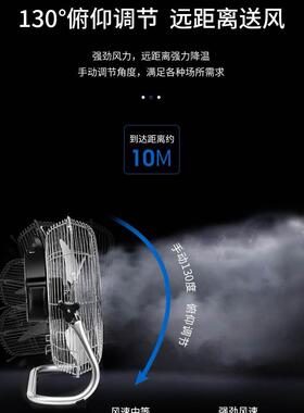 怒虎电风扇工业风扇电扇大功率落地扇家用台扇坐地台式趴地扇