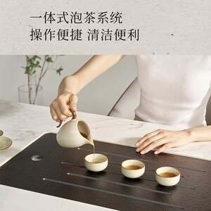 顾家家居意式轻奢多功能茶桌茶台耐用岩板多人大餐桌智能PT7160TC
