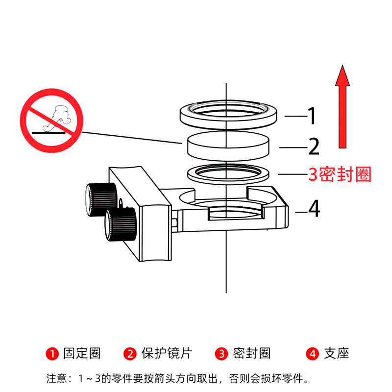 激光密封圈保护镜片垫圈弹性压环泛塞封TAG迪能OSPRI邦德宏山岗春 - 图2