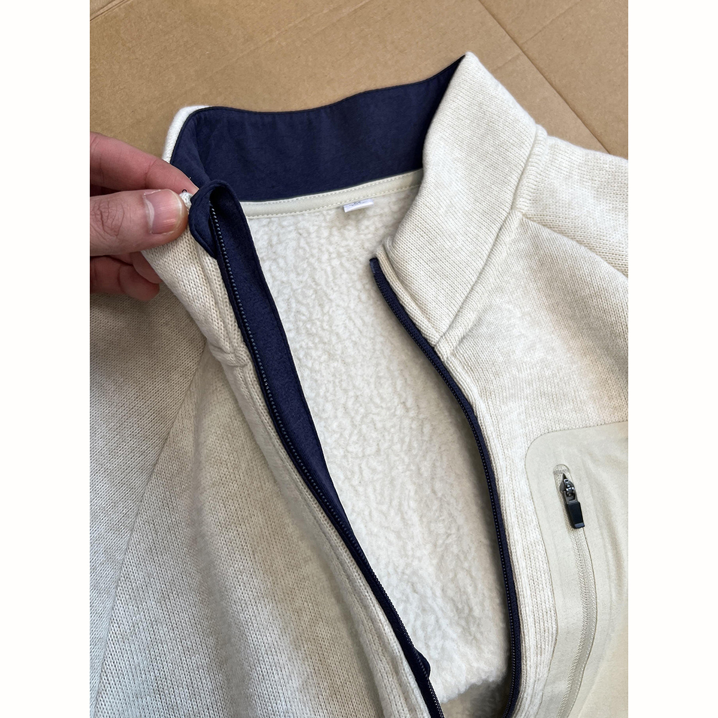 摇粒绒厚款拉链针织开衫卫衣男冬保暖立领夹克休闲时尚抓绒衣外套,淘宝优惠券,粉丝福利购,淘宝优惠卷