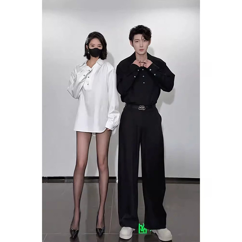 轻奢高级感男士polo衫套装老钱风清冷松弛感穿搭韩系成熟稳重男装,淘宝优惠券,粉丝福利购,淘宝优惠卷