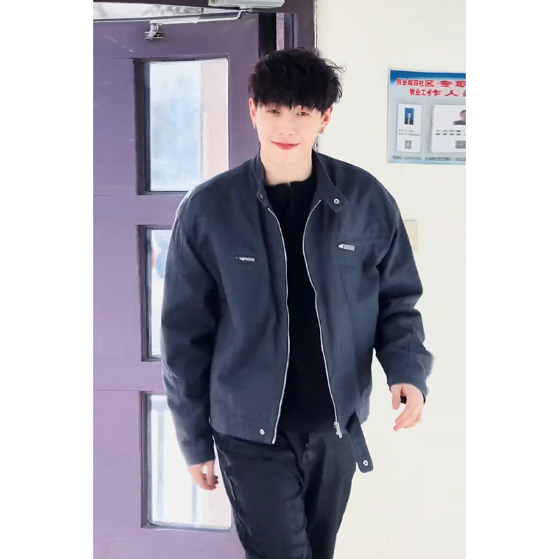 美式cleanfit哈灵顿夹克男春秋底特律牛仔外套短款复古水洗机车服 - 图2