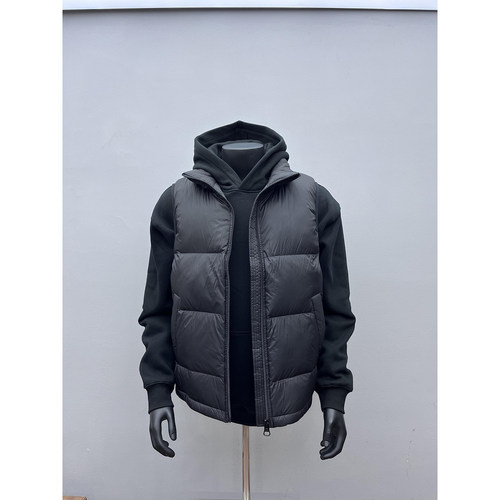 黑色九江羽绒棉马甲男款冬季外穿无袖坎肩棉服高级感加厚叠穿背心 - 图3