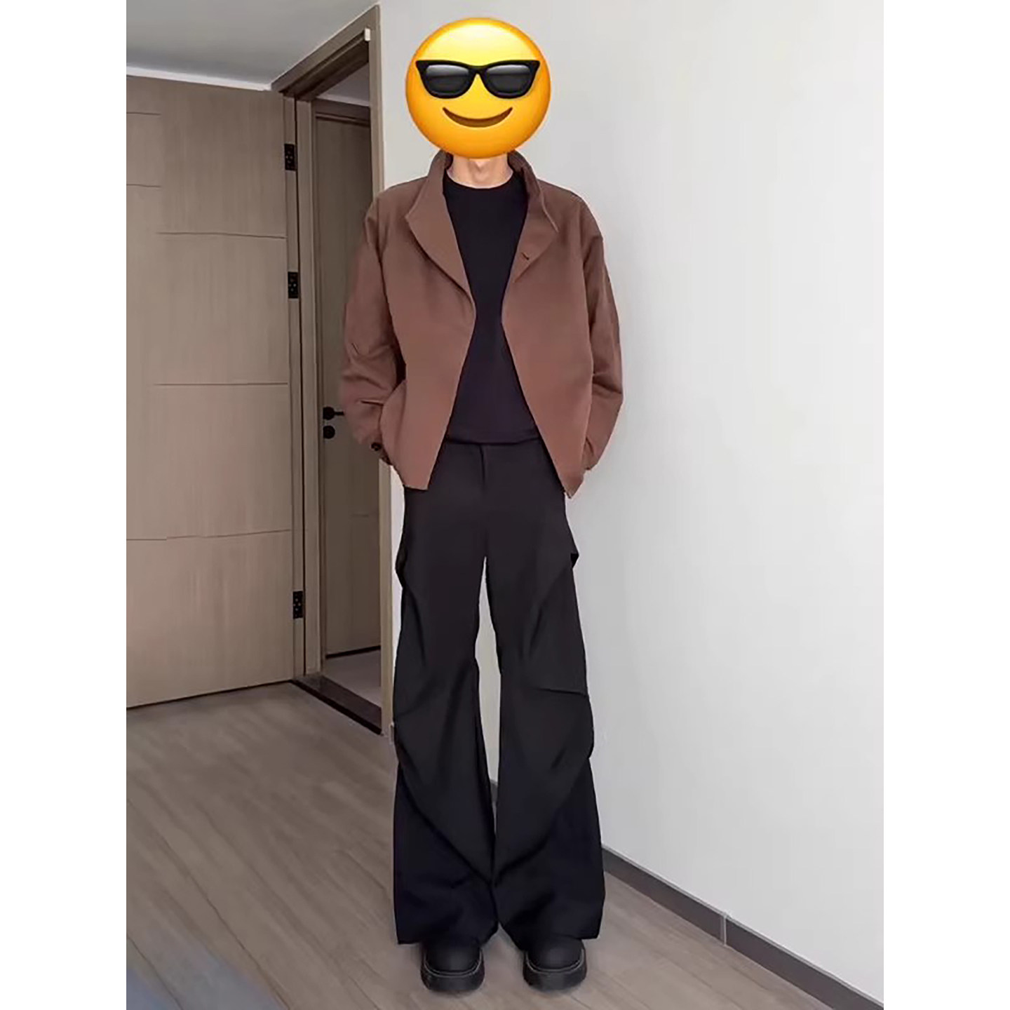 美式座山雕棉服外套搭配黑色褶皱加绒西裤秋冬男士高级感痞帅套装,淘宝优惠券,粉丝福利购,淘宝优惠卷