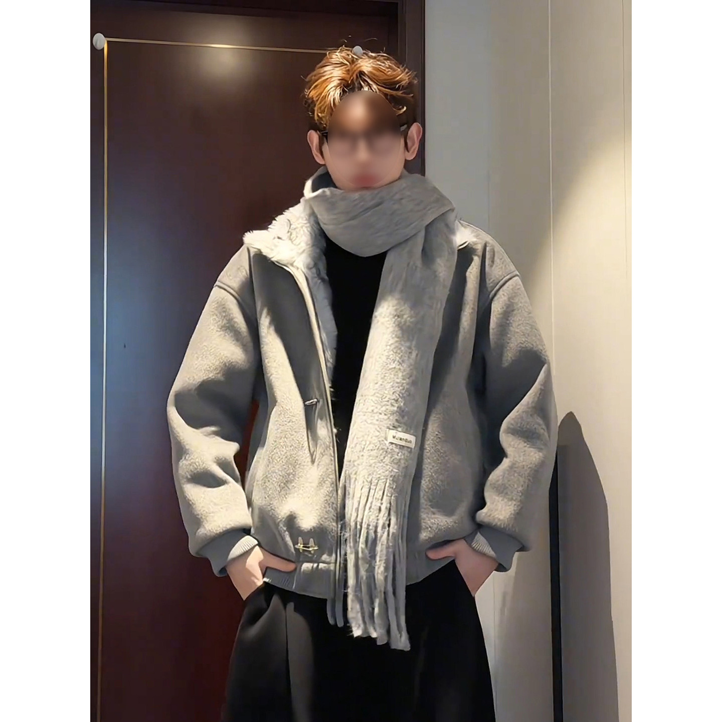 深灰色座山雕毛领棉服外套男冬季加厚飞机扣工装外套美式保暖棉衣,淘宝优惠券,粉丝福利购,淘宝优惠卷