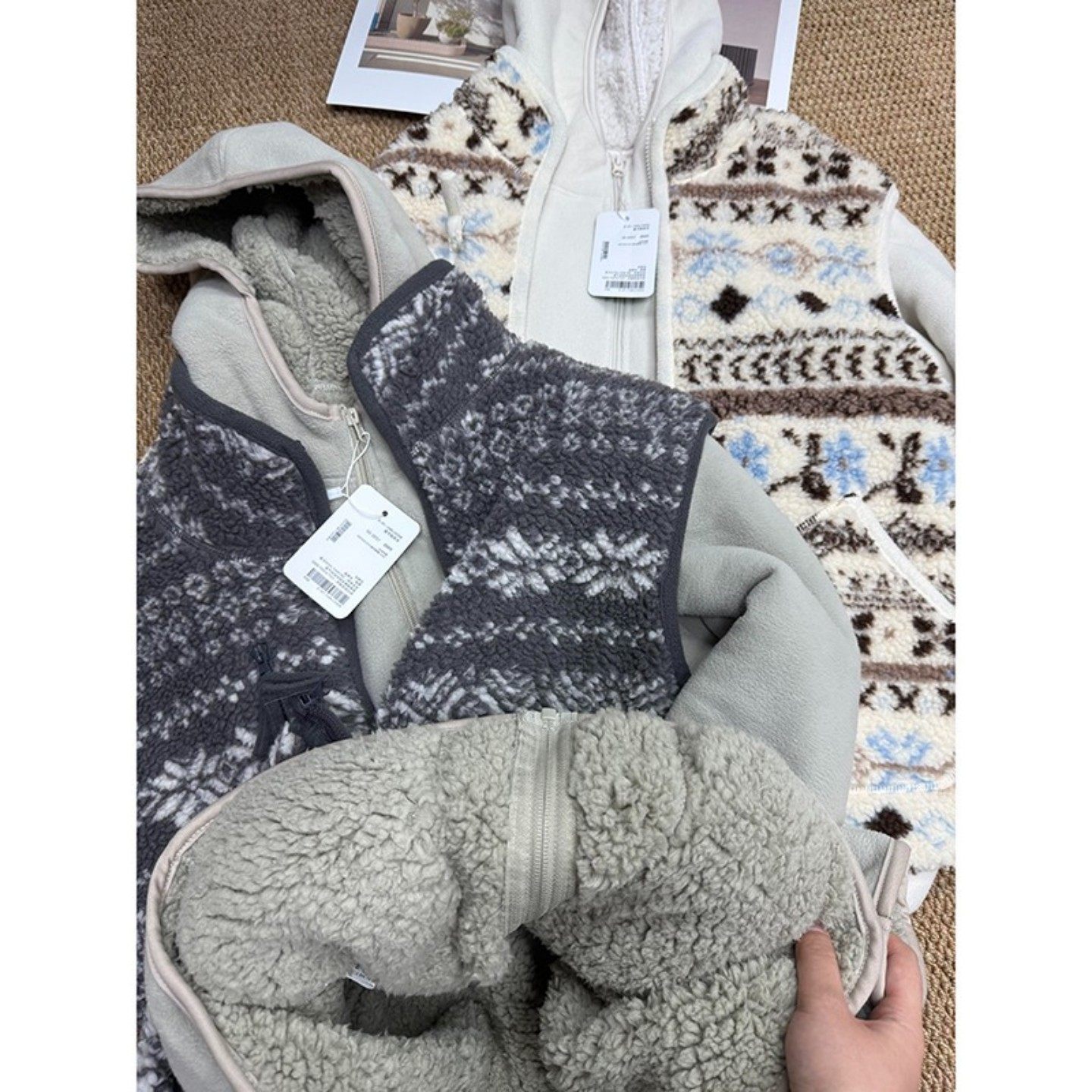 双面摇粒绒男士冬季外穿马甲高级感加厚费尔岛外套户外叠穿棉坎肩,淘宝优惠券,粉丝福利购,淘宝优惠卷