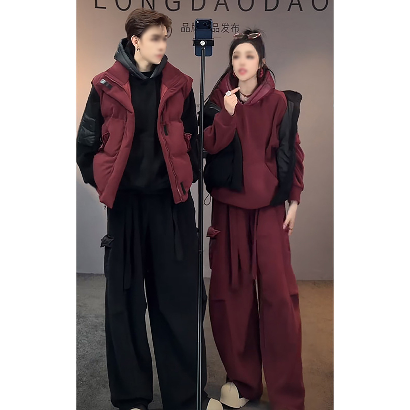 美式无袖棉马甲男士冬季穿搭一整套高级感叠穿连帽卫衣微喇阔腿裤,淘宝优惠券,粉丝福利购,淘宝优惠卷