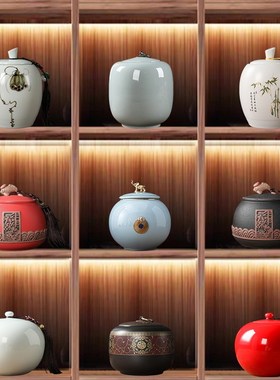 新中式样板房酒店k茶室展示架国风摆件软装饰品茶具茶叶罐茶壶摆