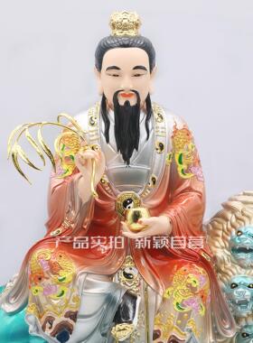 包邮铜彩神像太乙救苦天尊神像坐骑九头真人青华大帝家用供奉摆件