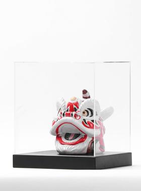 新中式国潮树脂舞狮醒狮子头摆件设样板房间客厅茶几电视柜装饰品