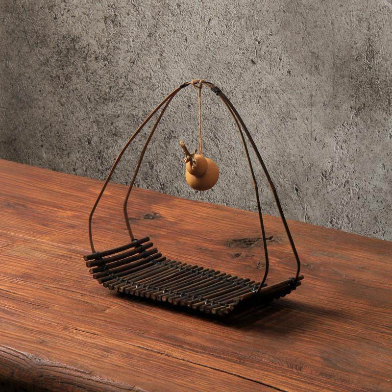 天然葫芦舟形竹排摆件桌面禅意装饰茶点盘点心环香炉底座茶托 托,淘宝优惠券,粉丝福利购,淘宝优惠卷