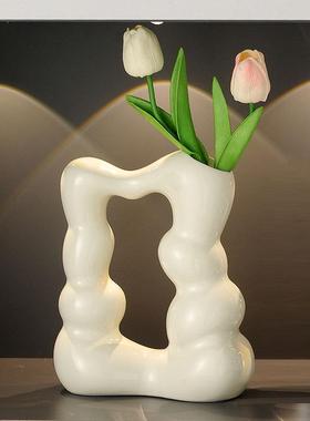 北欧ins花瓶创意客厅电视柜酒柜陶瓷摆件家轻奢软装饰乔迁礼物