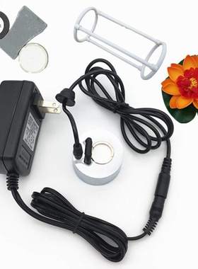 配件鱼池摆设鱼缸盆景雾气鱼缸造景假山抽水泵带灯水池摆件家用