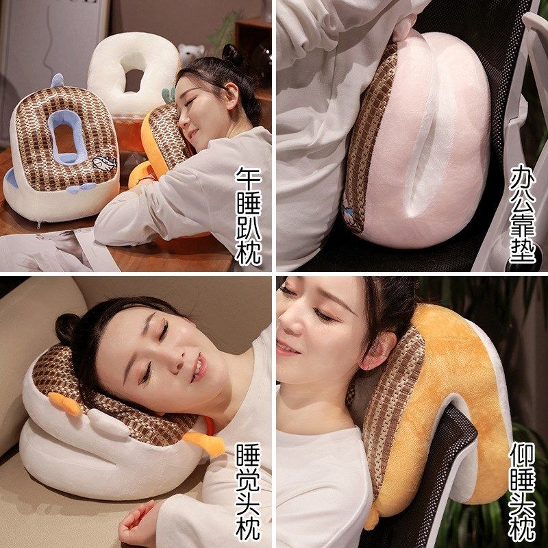 精选卡通凉席午睡枕夏天教室藤席趴睡枕小枕头学生便携午休趴枕护,淘宝优惠券,粉丝福利购,淘宝优惠卷