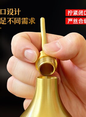 铜葫芦家居摆件八卦空心上下开口开盖黄铜葫芦挂饰中式客厅卧室