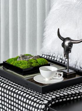 新中式入门玄关书柜创意动物牛摆件办公室桌面家居装饰品软装好物